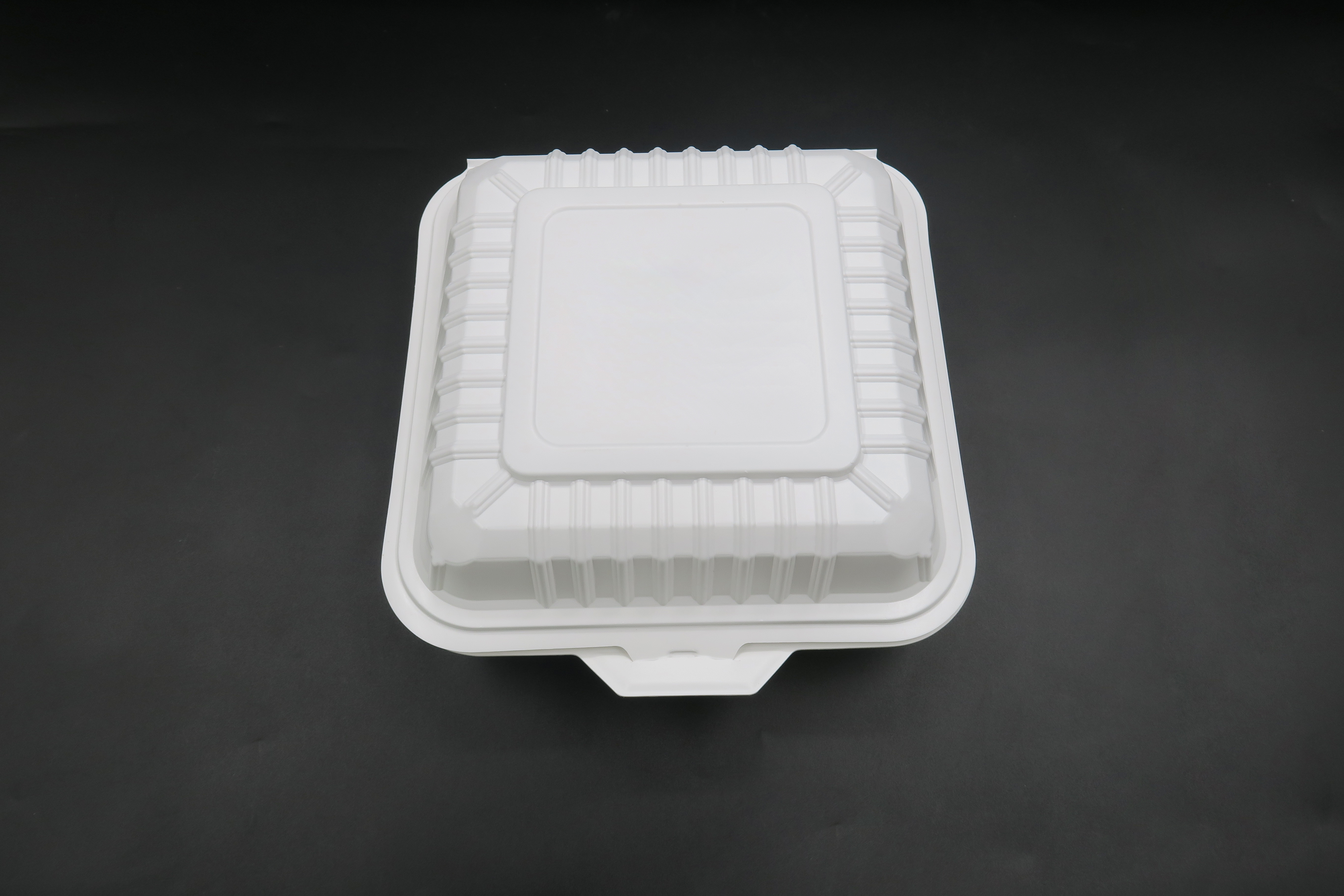 Boîte jetable faite sur commande écologique d'hamburger de fécule de maïs d'emballage de bloc supérieur
