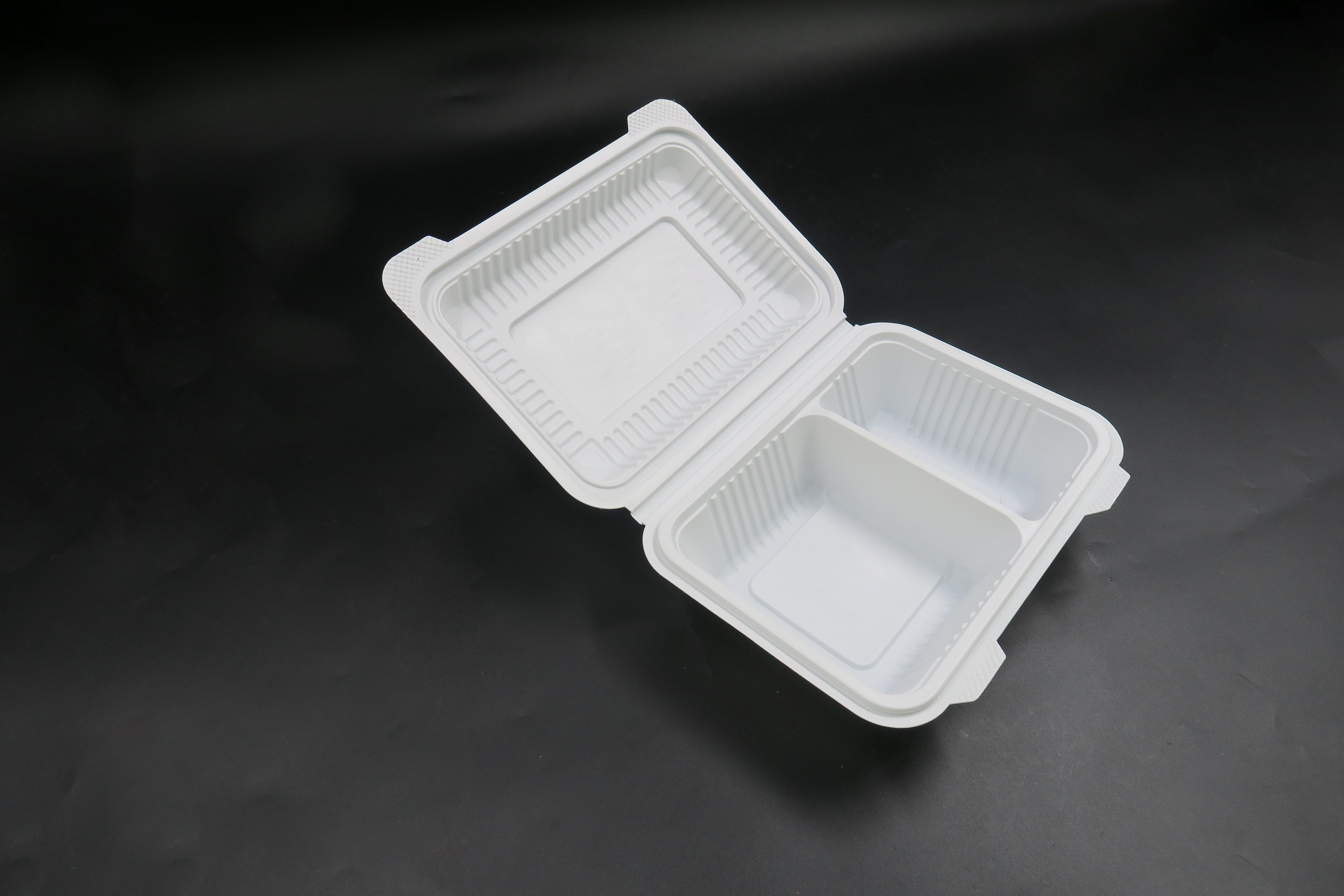Boîte à lunch de récipient de nourriture à emporter de fécule de maïs en plastique jetable d'usine